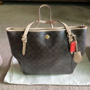 Leather Coach Tote Bag